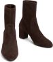 Stuart Weitzman Suede Stretch Bootie 60mm Hak Black Dames - Thumbnail 4