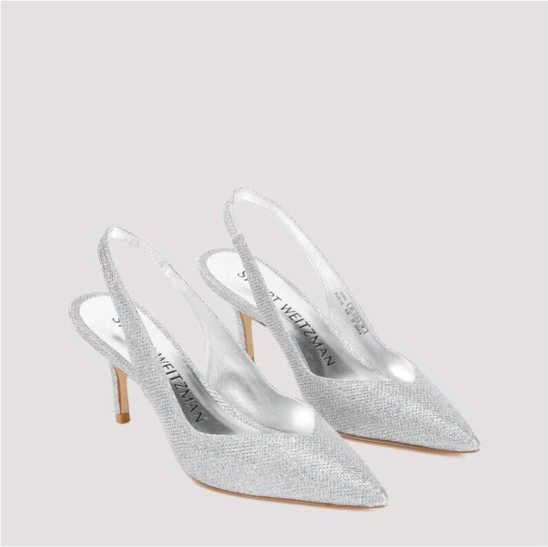 Stuart Weitzman Zilveren leren sandalen metallic