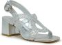 Stuart Weitzman Zilveren Leren Sandalen Wvette Ss24 Gray Dames - Thumbnail 2