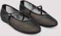 Stuart Weitz Zwarte Ballerina's Leer Mesh Elegante Schoenen - Thumbnail 2