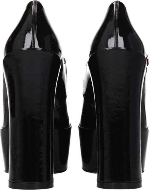 Stuart Weitzman Zwarte Lakleren Hoge Hak Sandaal