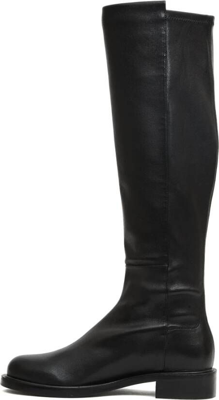 Stuart Weitzman Zwarte Leren Enkellaarzen