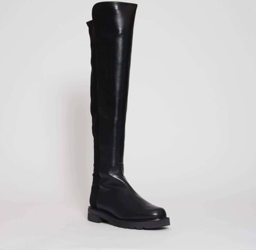 Stuart Weitzman Zwarte Leren Enkellaarzen Black Dames
