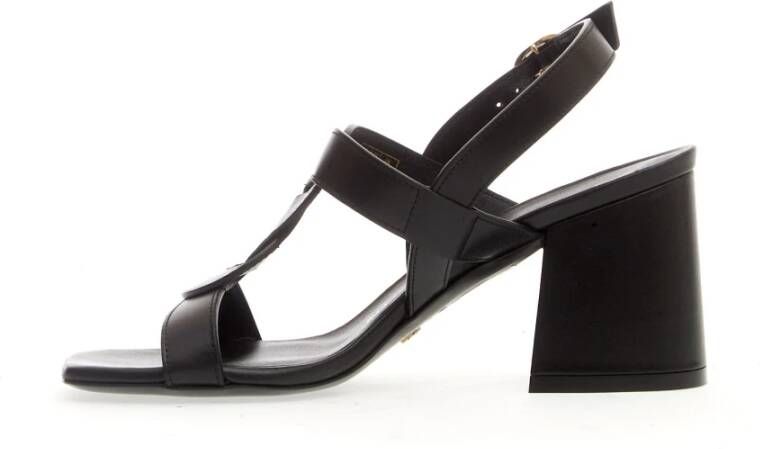 Stuart Weitzman Zwarte Leren Gevlochten Sandalen Black Dames
