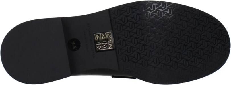 Stuart Weitzman Zwarte leren instaploafers