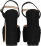 Stuart Weitz Zwarte leren platform sandalen - Thumbnail 2