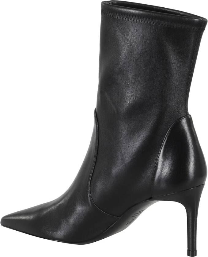 Stuart Weitzman Zwarte Leren Power Bootie Laars
