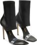 Stuart Weitzman Zwarte nappa lederen frontrow enkellaarzen Zwart Dames - Thumbnail 2