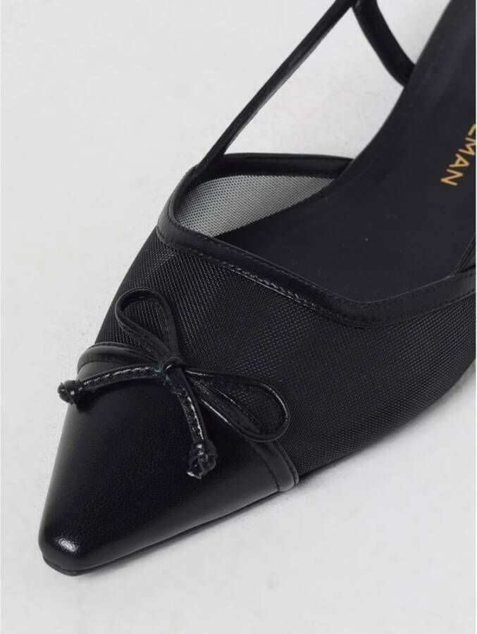 Stuart Weitzman Zwarte Slingback Ballerina`s met Strikdetail
