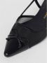 Stuart Weitz Zwarte Slingback Ballerina`s met Strikdetail - Thumbnail 2