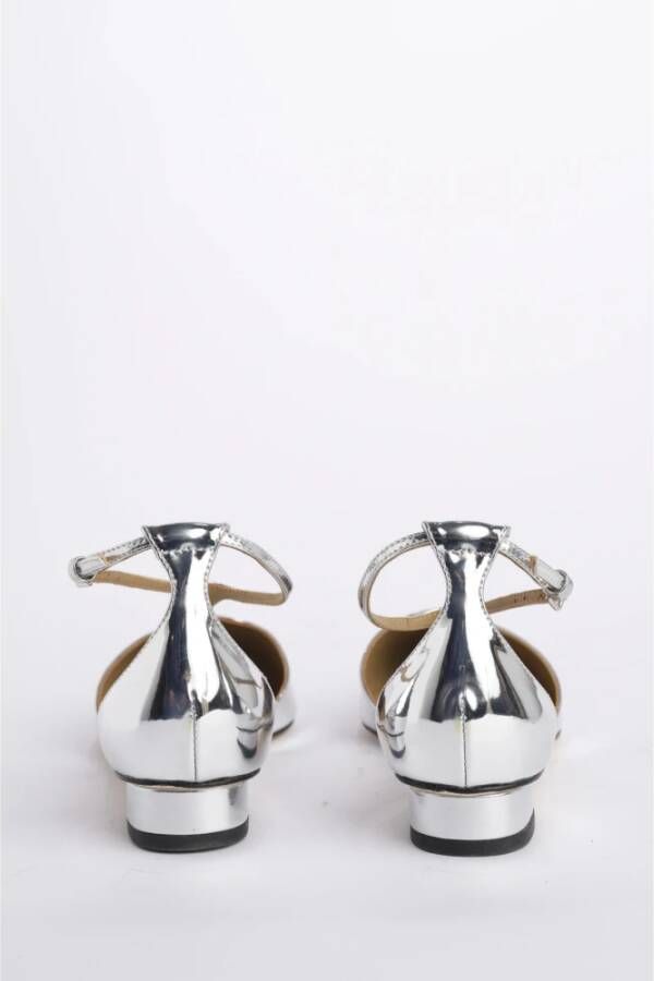 Studio Amelia Zilveren Ballerina Flats Gray Dames