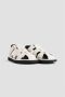 Studio Nicholson Witte Leren Sandalen Klittenbandsluiting Pergamijn White Dames - Thumbnail 3