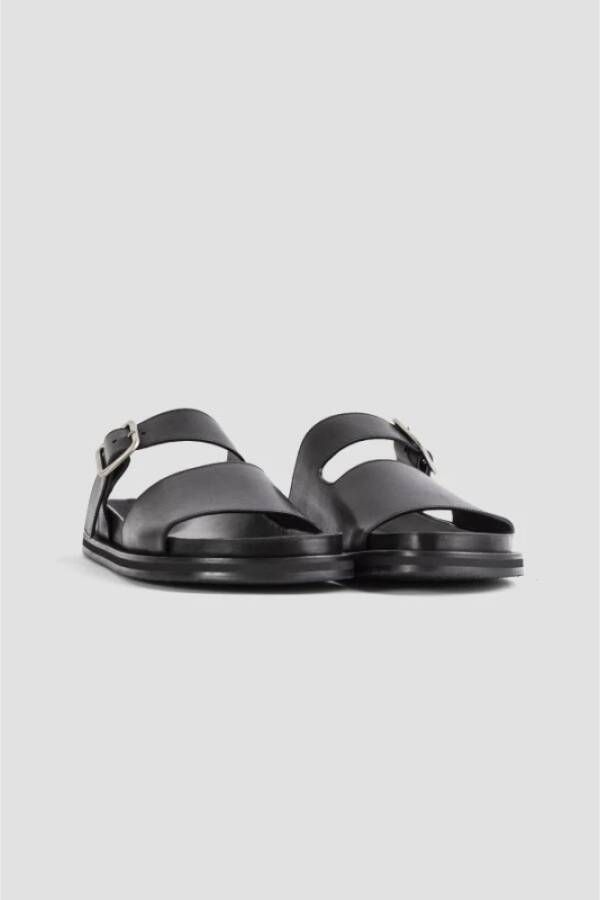 Studio Nicholson Zwarte Leren Sandalen Black Dames
