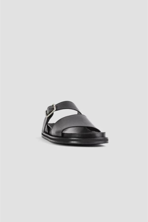 Studio Nicholson Zwarte Leren Sandalen Black Dames