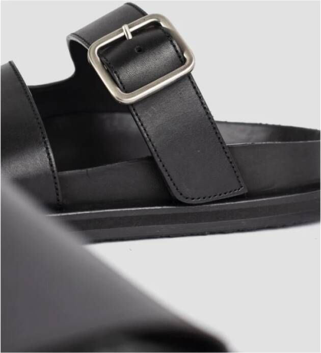 Studio Nicholson Zwarte Leren Sandalen Black Dames
