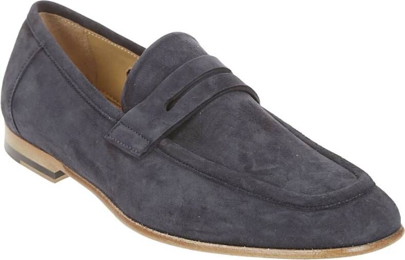 Sturlini Suède Leren Mocassin Loafer Blue Heren