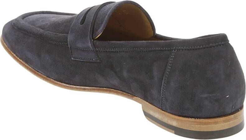Sturlini Suède Leren Mocassin Loafer Blue Heren