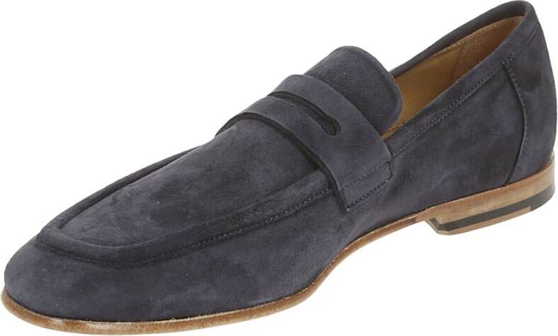 Sturlini Suède Leren Mocassin Loafer Blue Heren