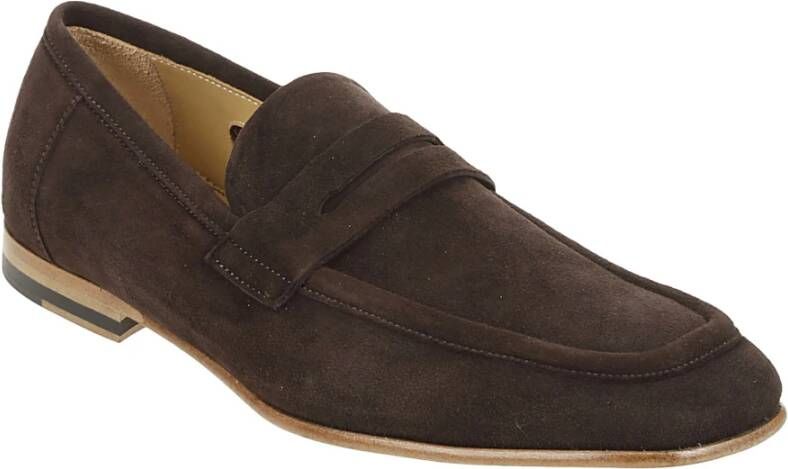 Sturlini Suède Leren Mocassin met Voering Brown Heren