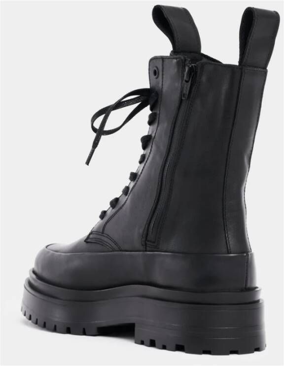 Stutterheim Leren Veterschoenen tot Halverwege de Kuit Black Heren
