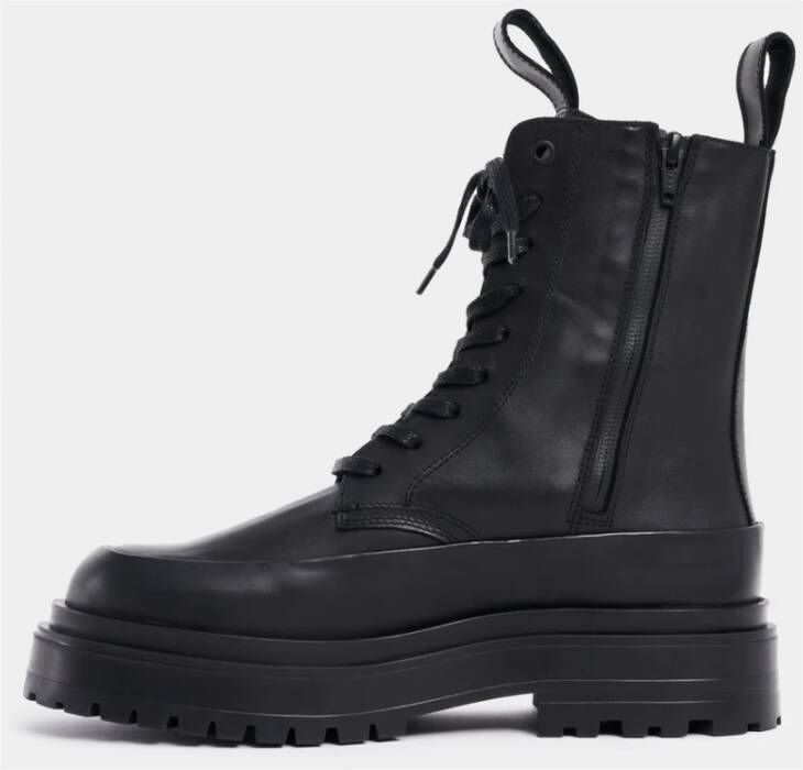 Stutterheim Leren Veterschoenen tot Halverwege de Kuit Black Heren