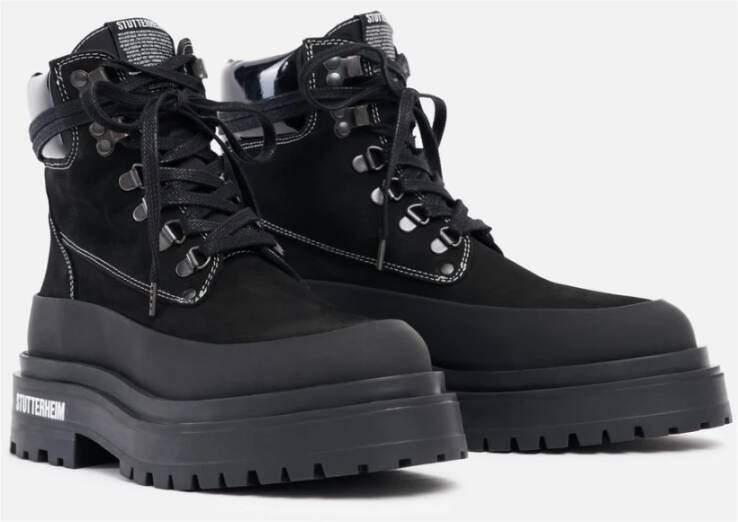 Stutterheim Nubuck Enkellaarzen voor nat weer Black Unisex