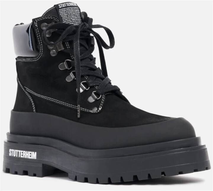 Stutterheim Nubuck Enkellaarzen voor nat weer Black Unisex