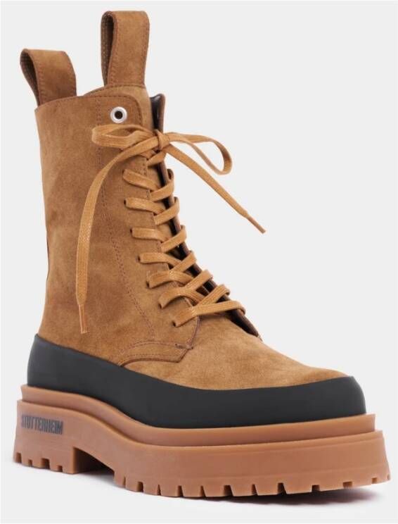 Stutterheim Suède Veterschoenen Mid-Calf Laarzen Brown Unisex