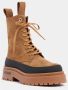 Stutterheim Suède Veterschoenen Mid-Calf Laarzen Brown Unisex - Thumbnail 2
