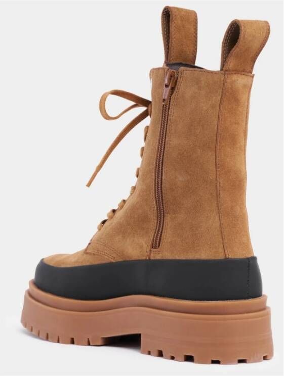 Stutterheim Suède Veterschoenen Mid-Calf Laarzen Brown Unisex