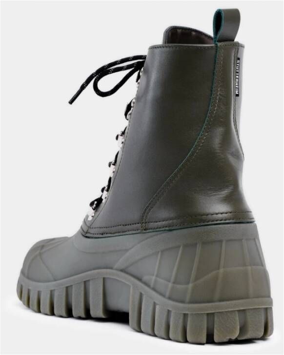 Stutterheim Urban Duck Boots Leer Green Unisex