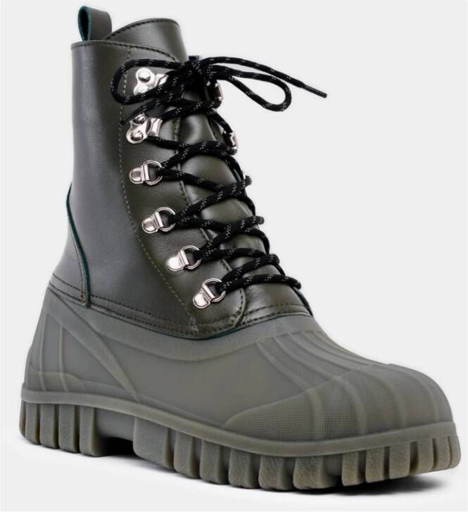 Stutterheim Urban Duck Boots Leer Green Unisex