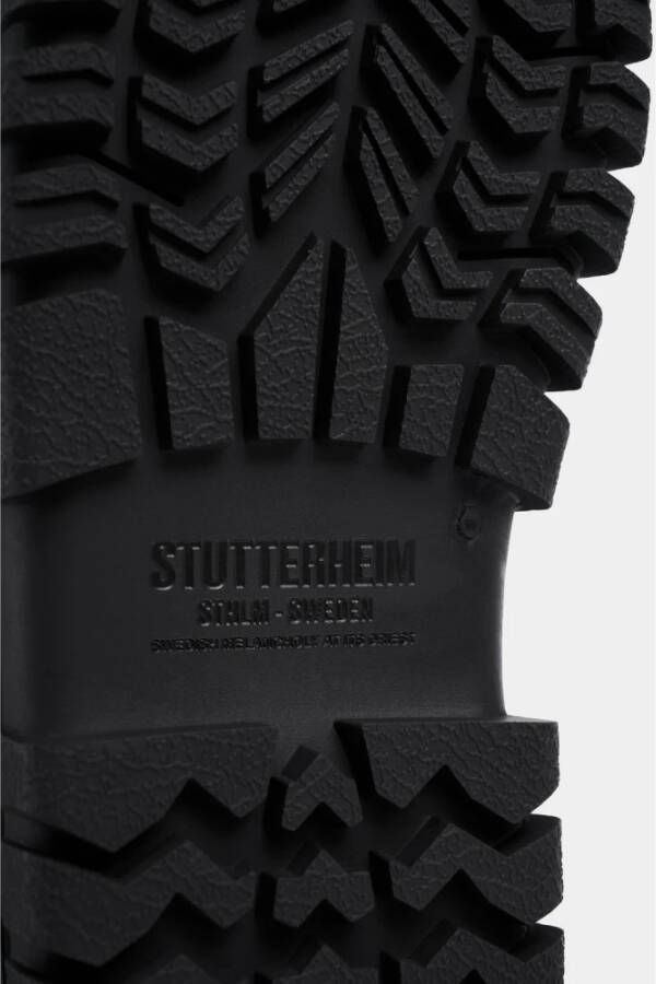 Stutterheim Waterafstotende Leren Ritslaarzen Black Unisex