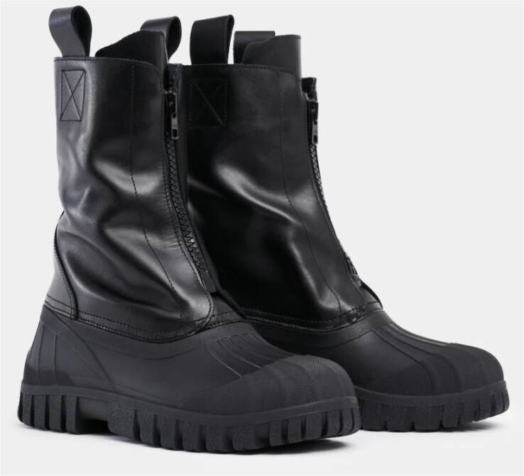 Stutterheim Waterafstotende Leren Ritslaarzen Black Unisex