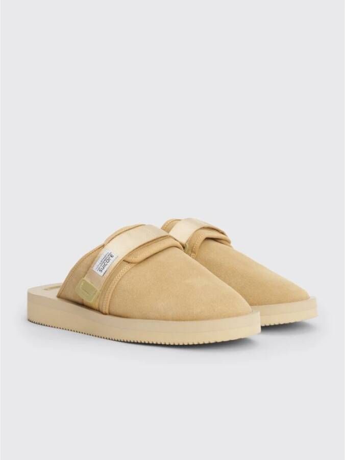 Suicoke Beige Leren Sandalen Vibram Zool Beige Dames