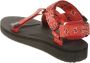 Suicoke Rode Nylon Slip-On Sandalen met Zwarte Patroon Detail Red Dames - Thumbnail 3