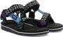 Suicoke Depa Zwarte En Paarse Platte Sandalen Black Unisex - Thumbnail 2