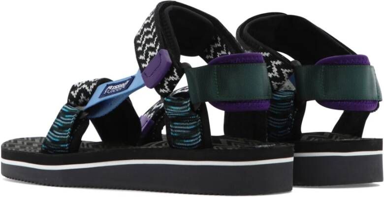 Suicoke Zwarte Depa Sandalen met Logo Black Dames