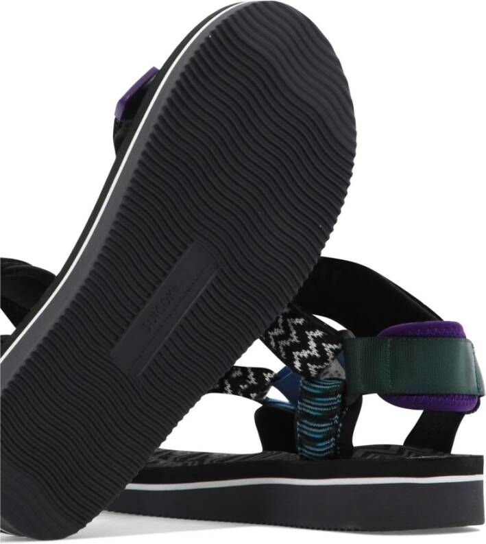 Suicoke Zwarte Depa Sandalen met Logo Black Dames
