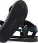 Suicoke Depa Zwarte En Paarse Platte Sandalen Black Unisex - Thumbnail 5