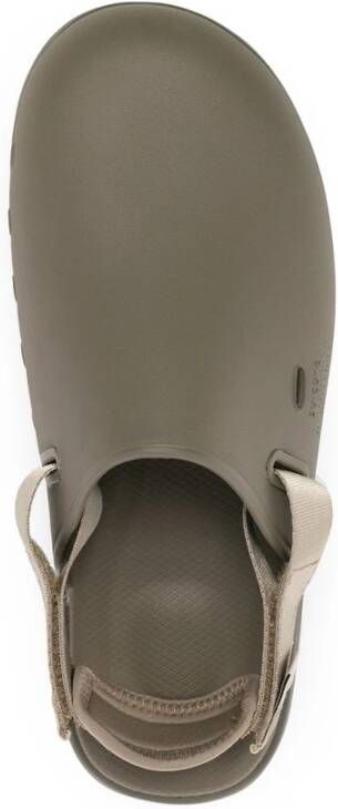 Suicoke Olijfgroene Elastische Achterband Sandalen
