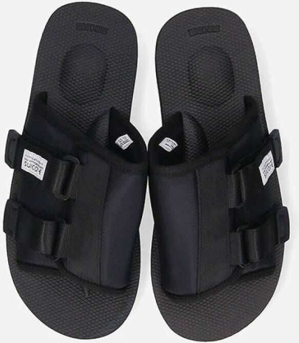 Suicoke Platte sandalen Zwart Unisex