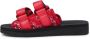 Suicoke Rode en zwarteylon Moto-CAB-PT02 Sandaal Red Dames - Thumbnail 5