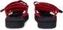 Suicoke Rode en zwarteylon Moto-CAB-PT02 Sandaal Red Dames - Thumbnail 6