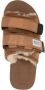 Suicoke Bruine Shearling-Trimmed Slides Brown Dames - Thumbnail 3