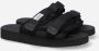 Suicoke Comfortabele zwarte nylon sliders voor heren Black Heren - Thumbnail 8