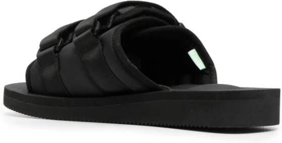 Suicoke Zwarte Nylon Band Sandalen Black Heren