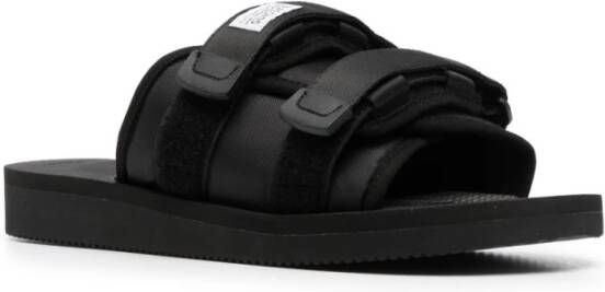 Suicoke Zwarte Nylon Band Sandalen Black Heren