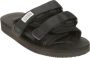 Suicoke Comfortabele zwarte nylon sliders voor heren Black Heren - Thumbnail 13