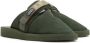 Suicoke Mules Sandalen Olijf Logo Rubber Leer Green Heren - Thumbnail 2